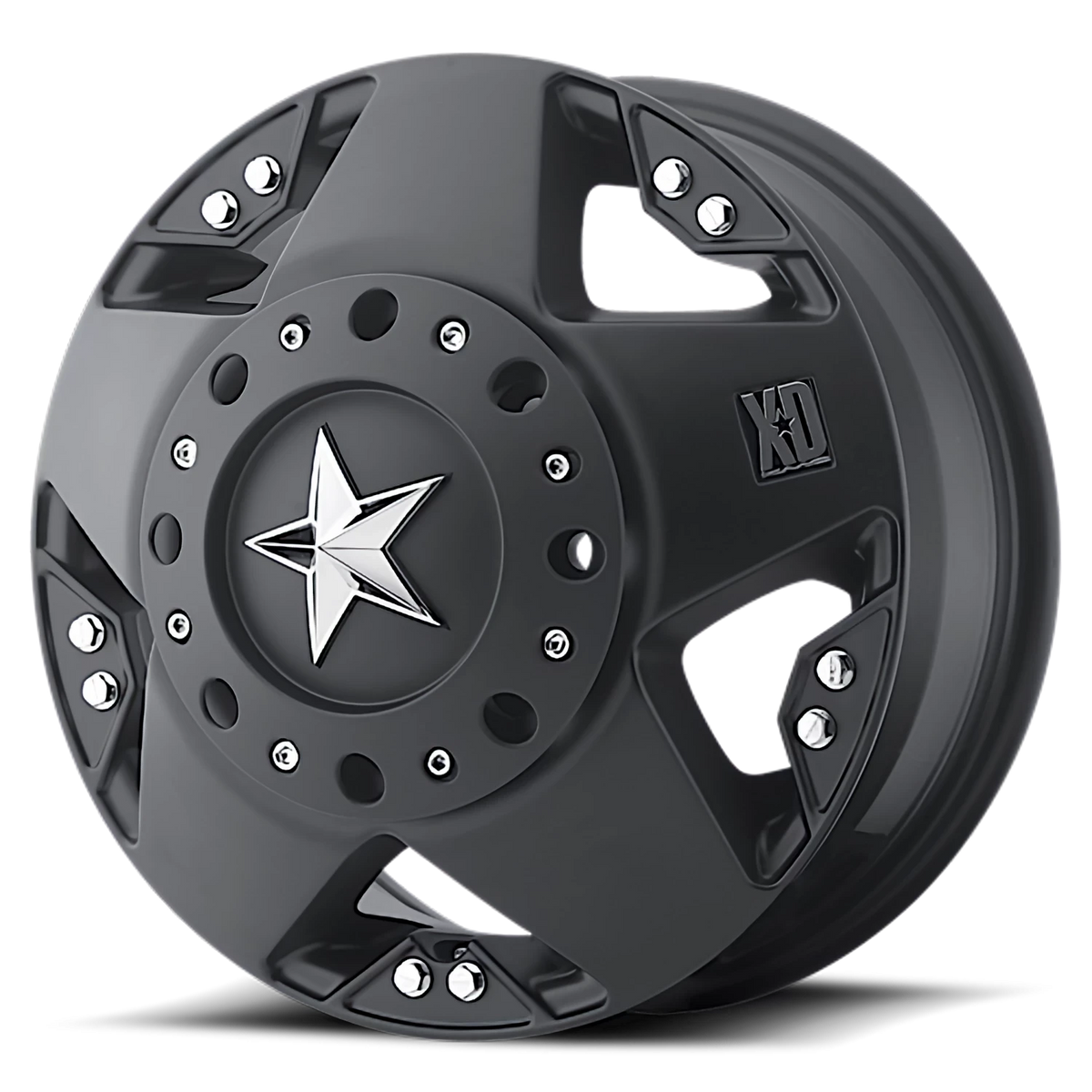 17 Xd Rims XD Series Rockstar Dually XD775 MB 17x8 +10 5x127/5x139.7mm 78.1mm Mat