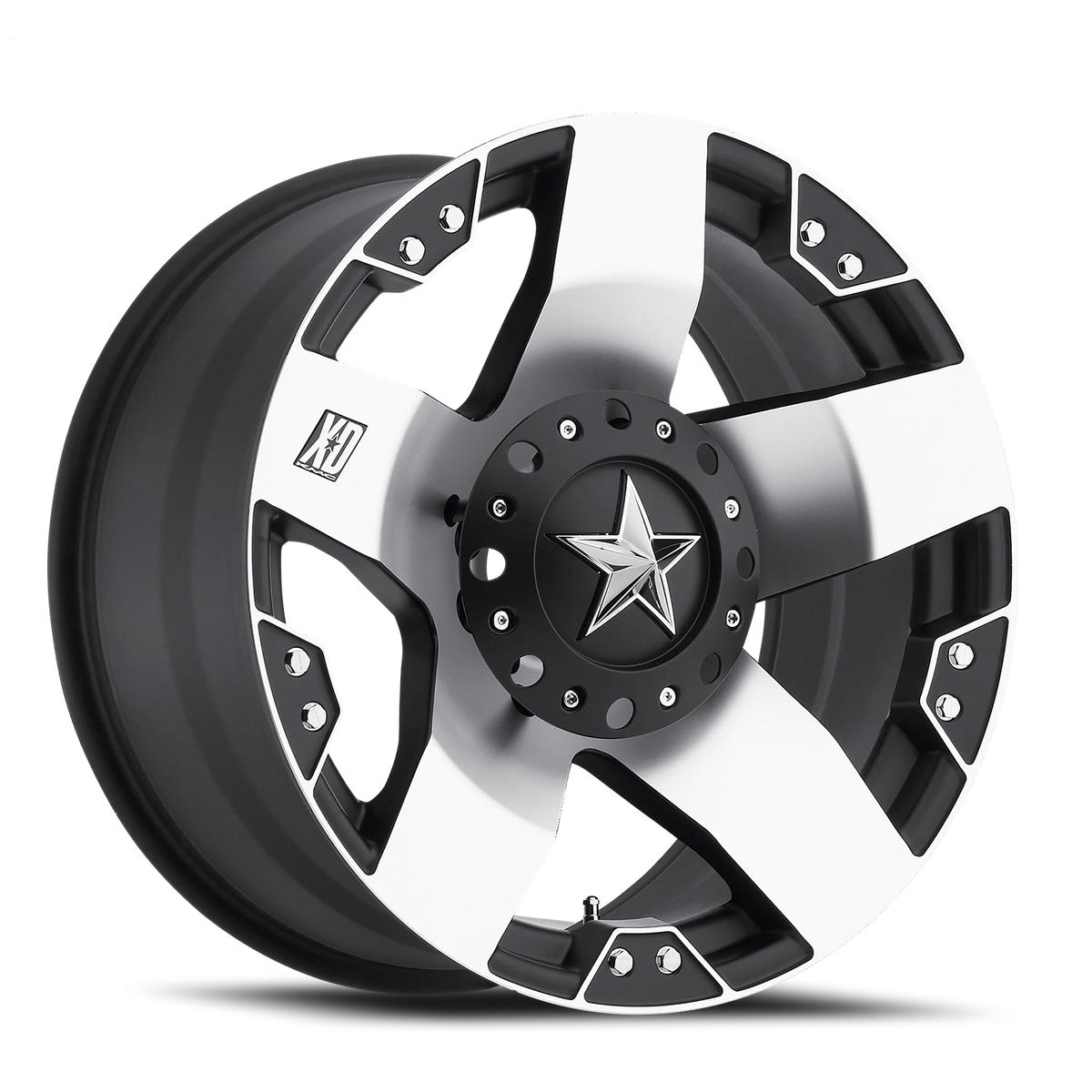 XD Series Rockstar 17x8 +10 7x150mm Machined Silver Black Windows