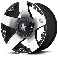 XD Series Rockstar 20x10" 5x127mm 87.1mm CB -24mm Machined Silver Black Windows