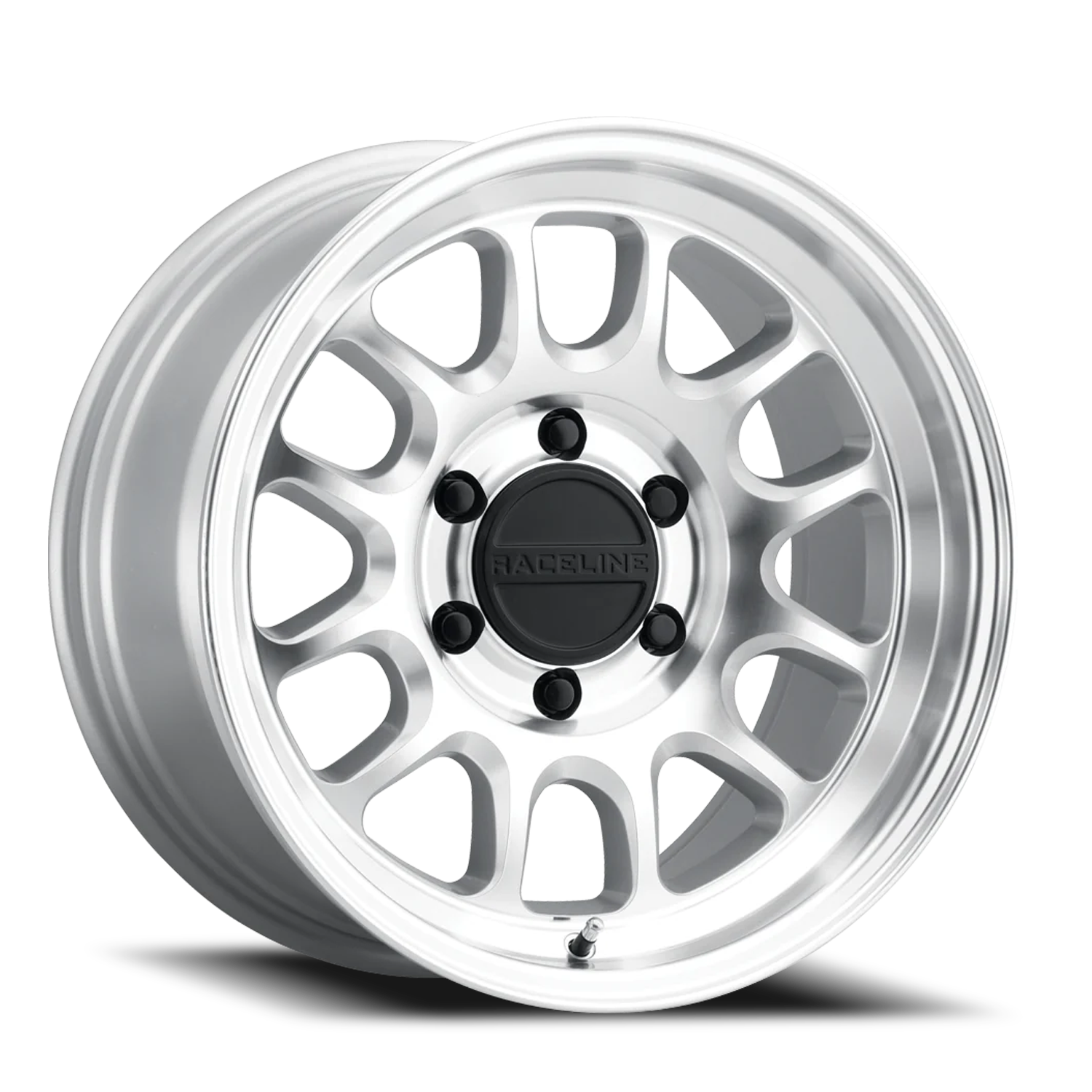 Raceline Rogue 18x9" 8x165.1mm 130.81mm CB +18mm Machined Silver Black Cap