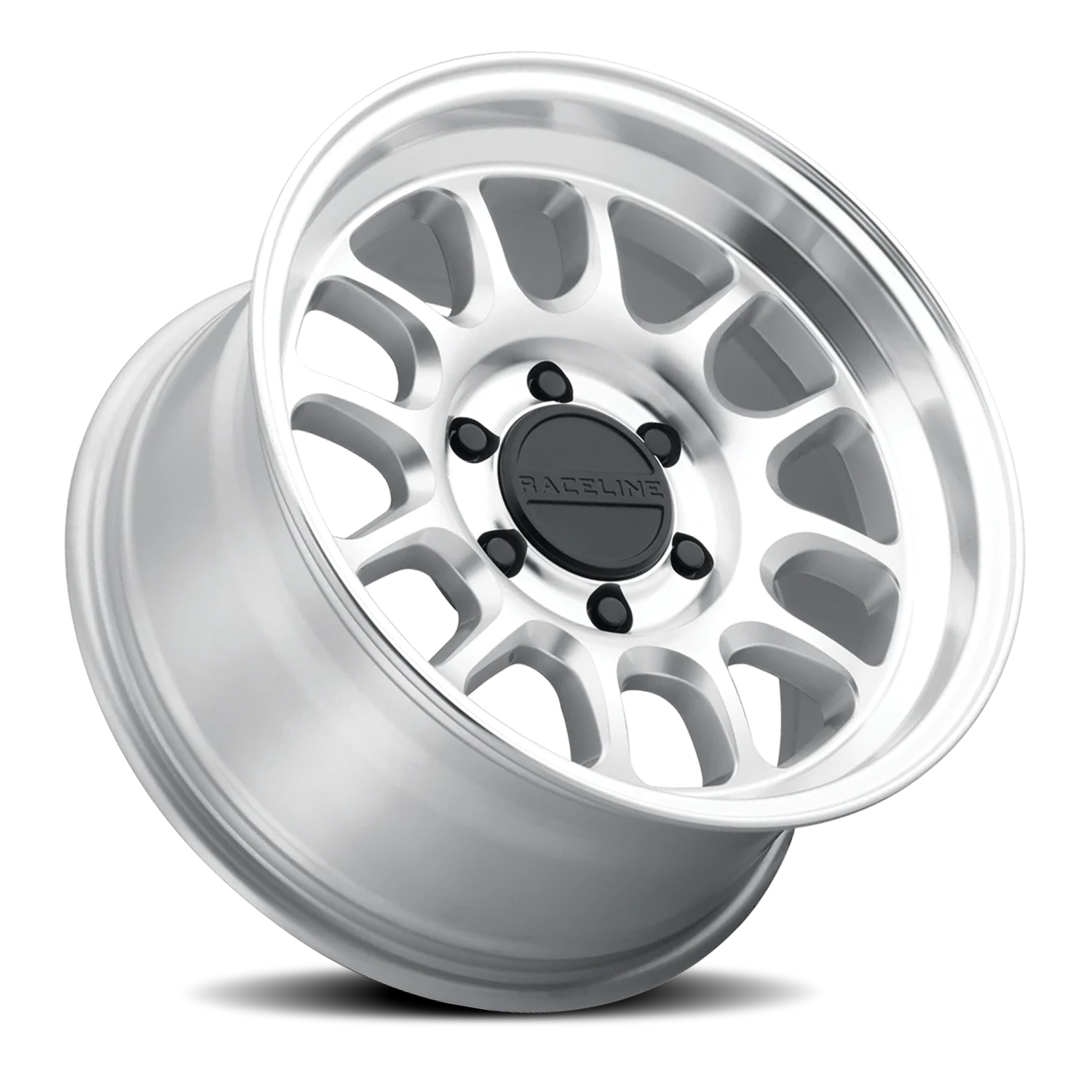 Raceline Rogue 18x9" 8x165.1mm 130.81mm CB +18mm Machined Silver Black Cap