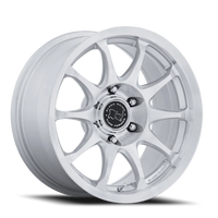 Black Rhino Ronin 17x8.5 +25 6x139.7mm 106.1mm Gloss Silver Machined Face