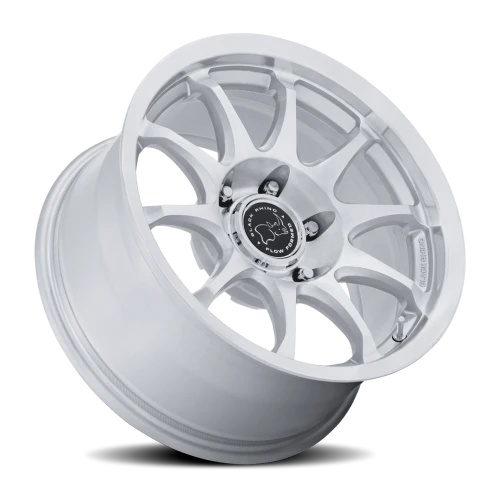 Black Rhino Ronin 17x8.5 +25 6x139.7mm 106.1mm Gloss Silver Machined Face