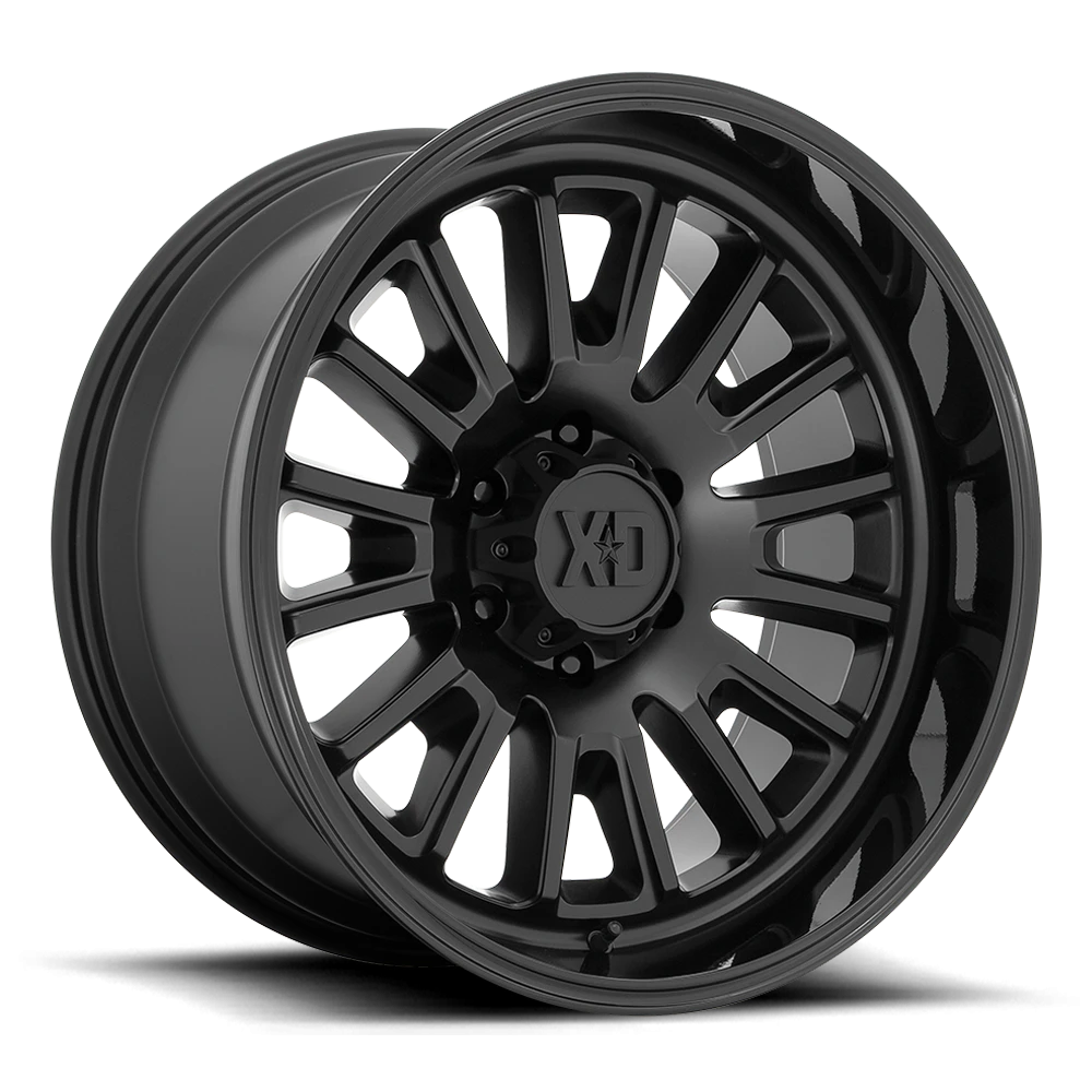 XD Series Rover 20x9" 5x127mm 71.5mm CB 0mm Satin Black Gloss Black Lip
