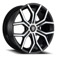 DUB Royalty 24x9.5" 6x135mm 87.1mm CB +30mm Gloss Black Machined-Spoke-Machined-Face-DDT
