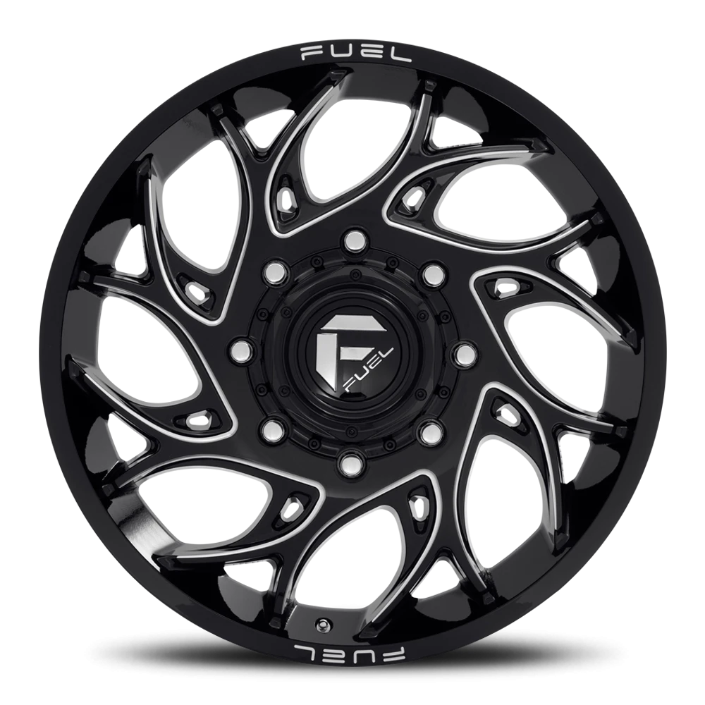Fuel Runner Dually 22x8.25" 8x210mm 154.3mm CB +105mm Gloss Black Milled
