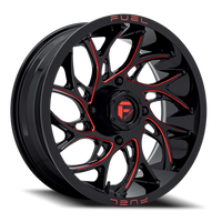 Fuel Runner UTV 24x7" 4x156mm 132mm CB +13mm Gloss Black Milled Candy Red