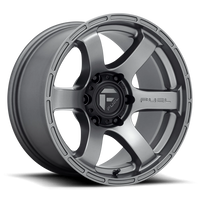 Fuel Rush 18x9" 6x135mm 87.1mm CB +1mm Matte Gunmetal