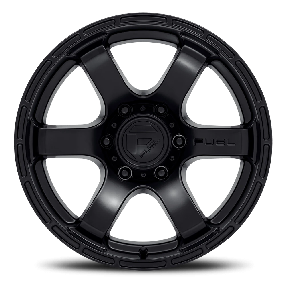 Fuel Rush 18x9" 6x135mm 87.1mm CB +1mm Satin Black