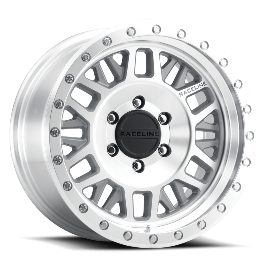 Raceline Ryno 18x9" 5x139.7mm 106.5mm CB +18mm Machined Silver