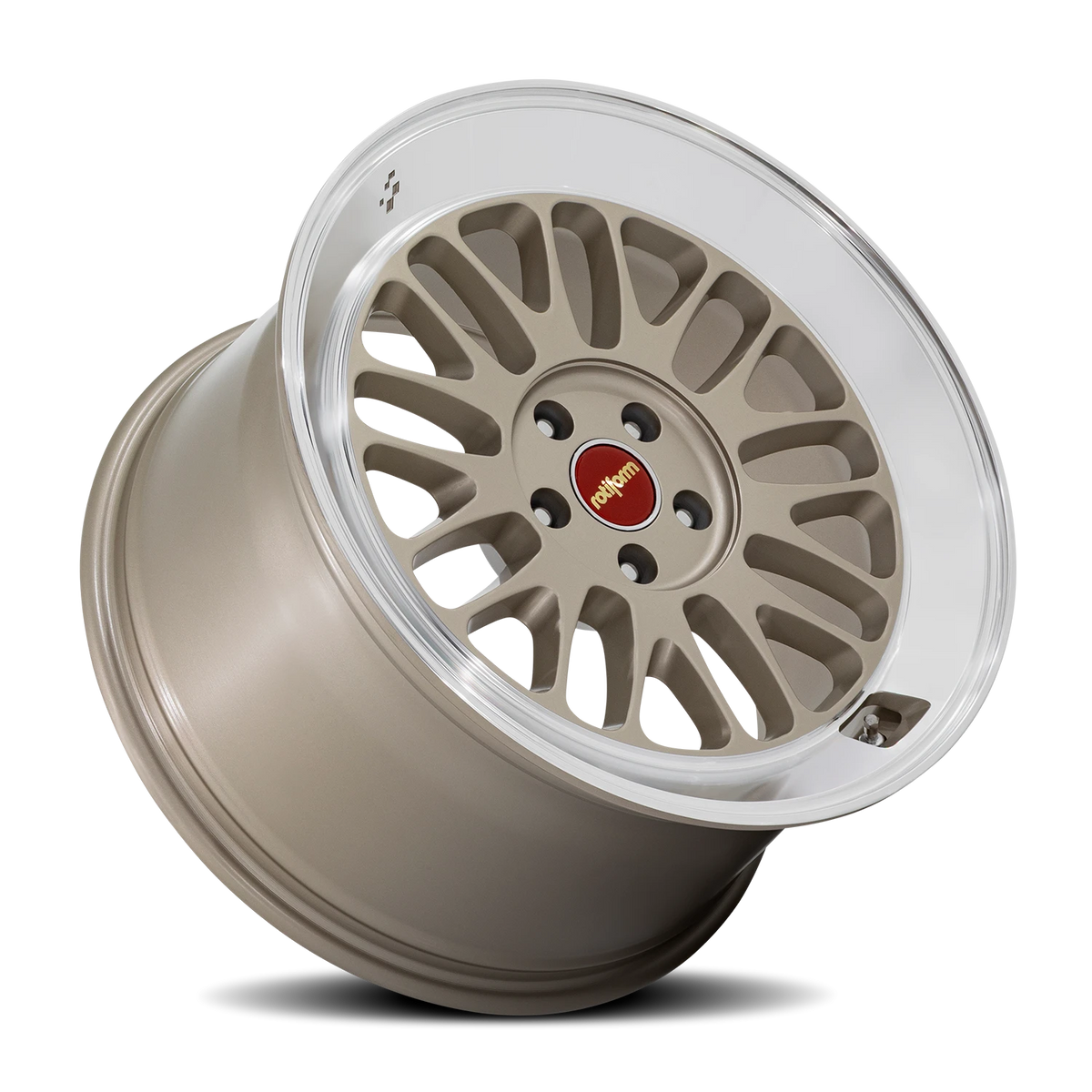 Rotiform SCP 18x10.5 +25 5x120mm 74.1mm Matte Gold Diamond Cut Lip