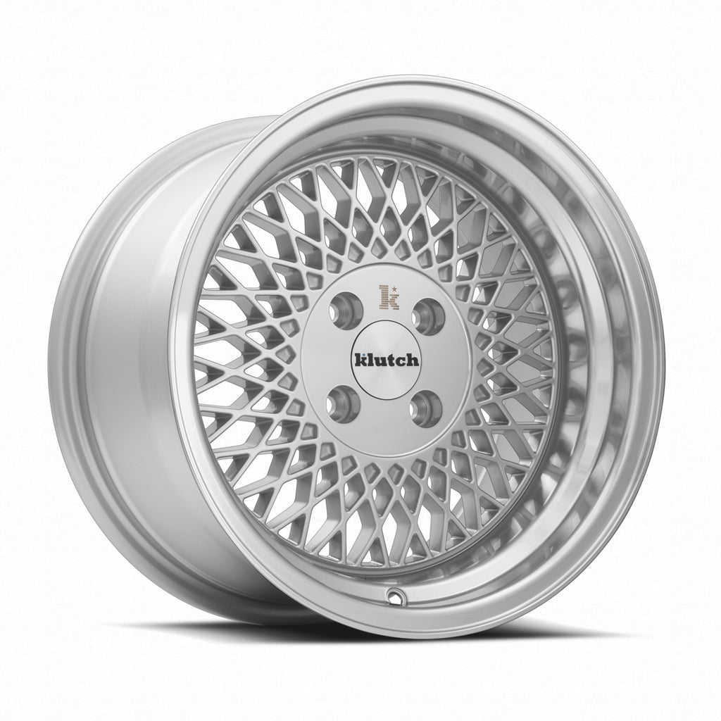 Klutch SL1 16x8 15 4x100mm 73.1mm Silver Machined Face