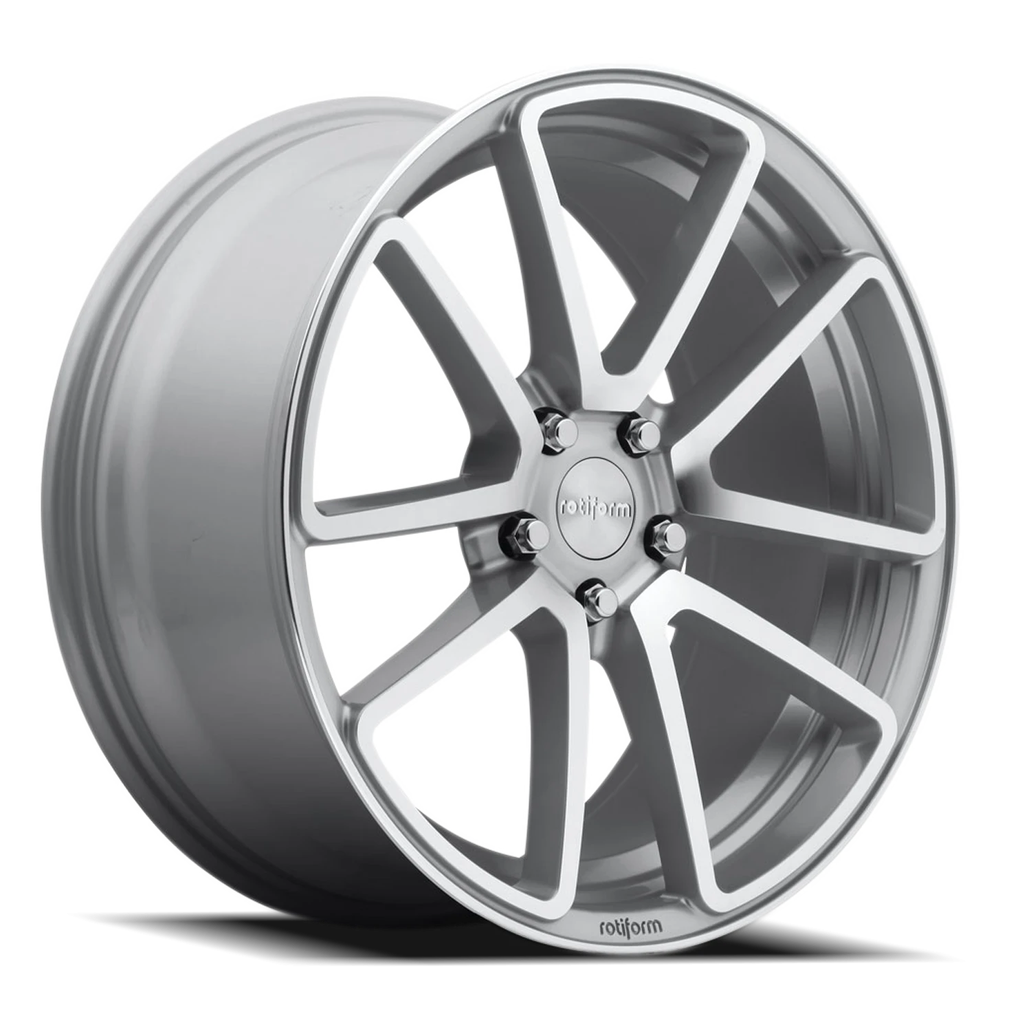 Rotiform SPF 18x8.5" 5x112mm 66.5mm CB +45mm Gloss Silver Machined