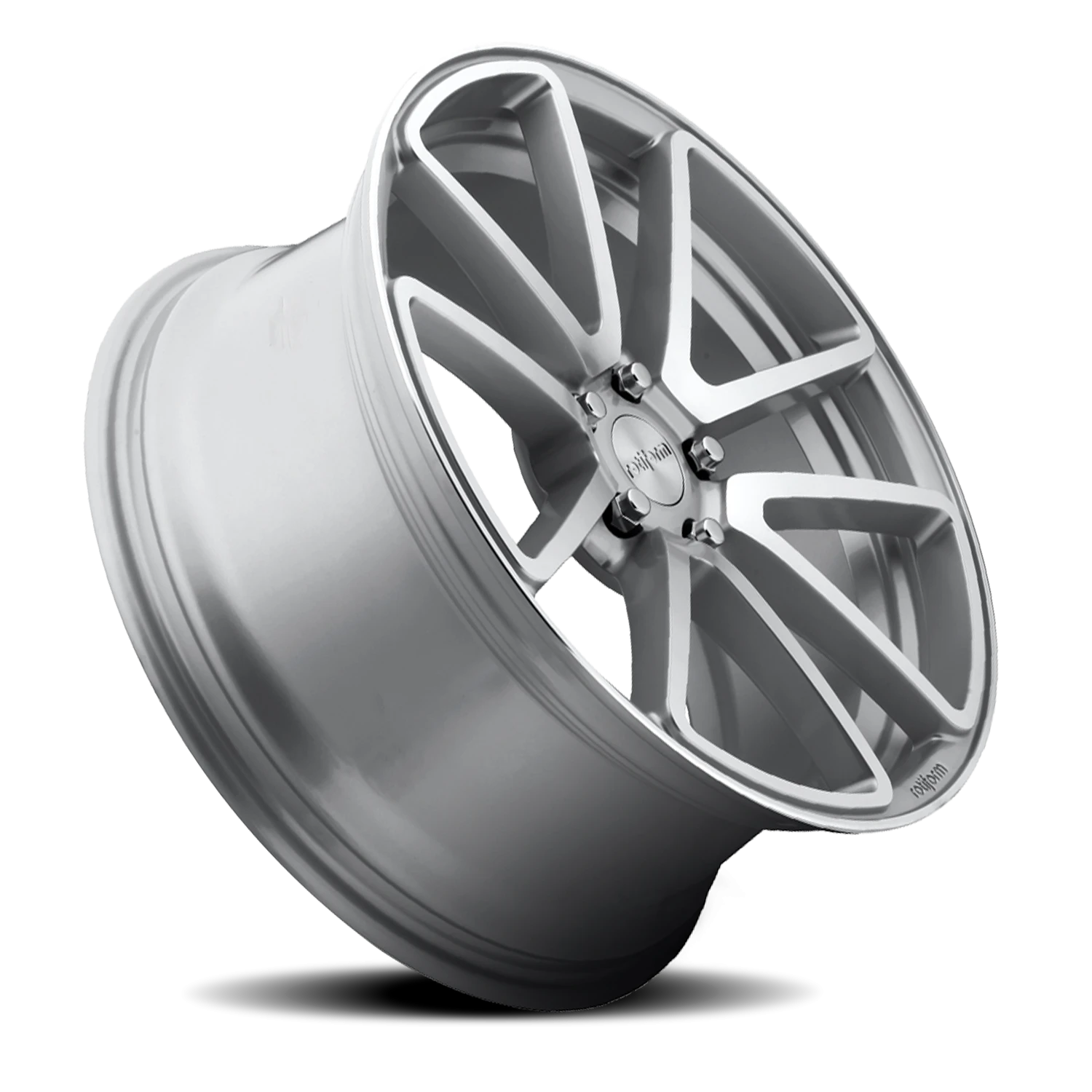 Rotiform SPF 18x8.5" 5x112mm 66.56mm CB +45mm Gloss Silver Machined