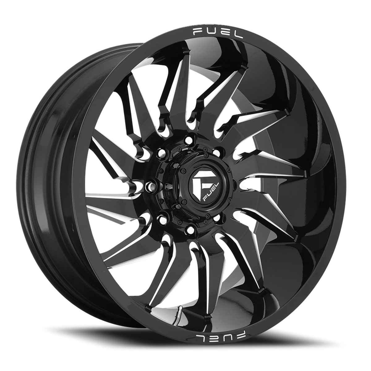 Fuel Saber 22x12 -44 5x150mm 110.2mm Gloss Black Milled