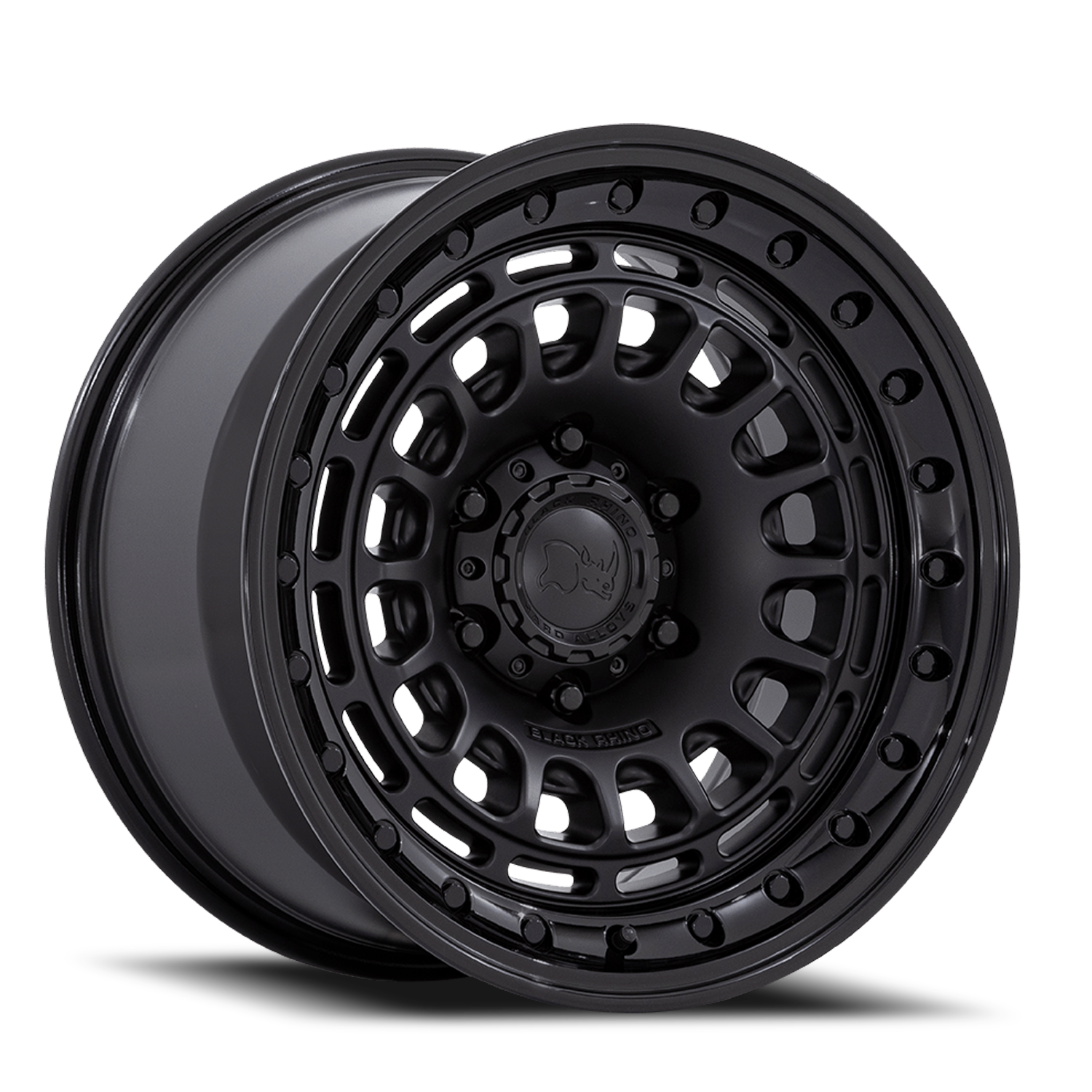 Black Rhino Sahara 17x9" 6x114.3mm 66.06mm CB 0mm Matte Black Gloss Black Lip