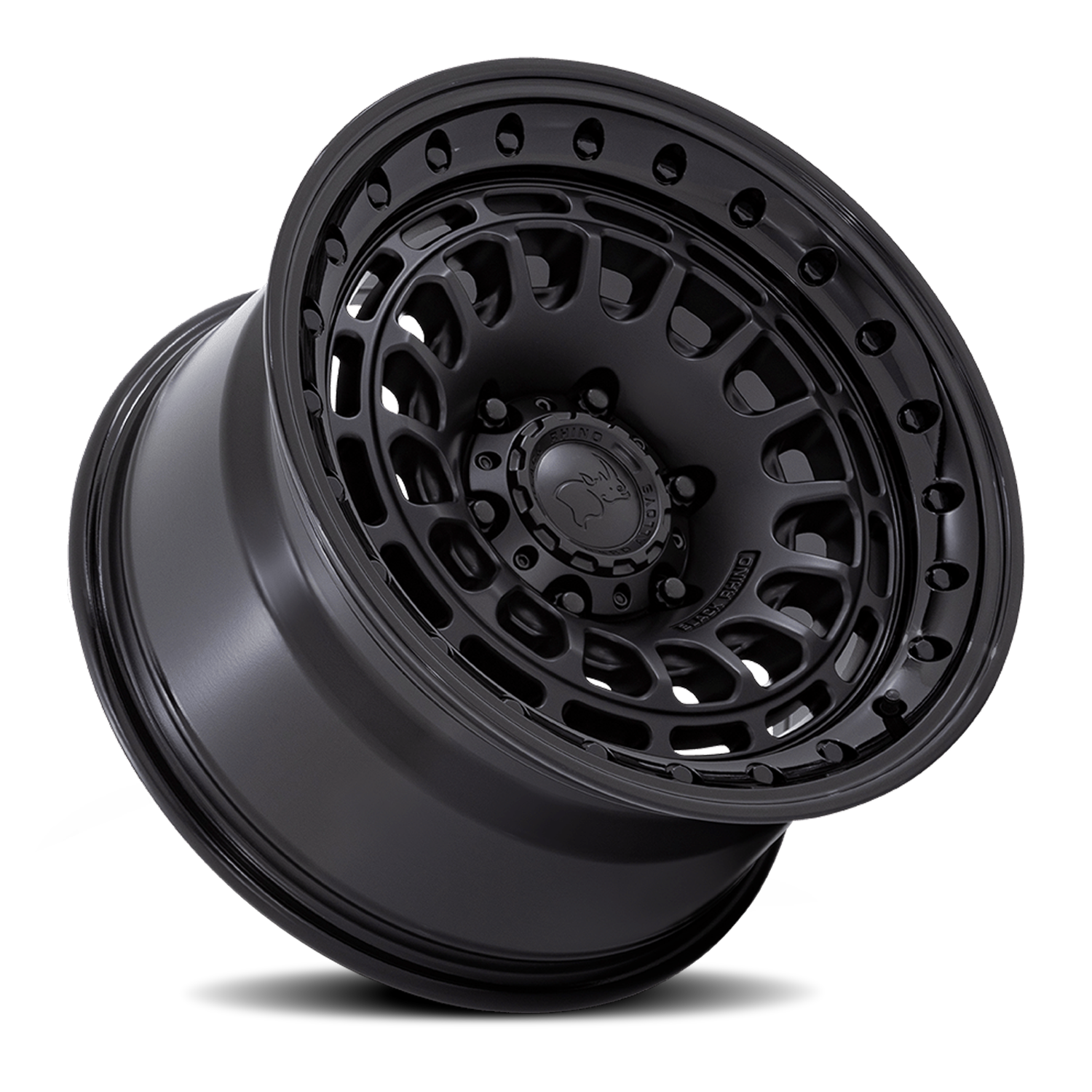 Black Rhino Sahara 17x9" 6x114.3mm 66.06mm CB 0mm Matte Black Gloss Black Lip