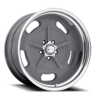 American Racing Salt Flat 18x9.5" 5x120.65mm 83.06mm CB +20mm Mag Gray Center Center Polished Barrel