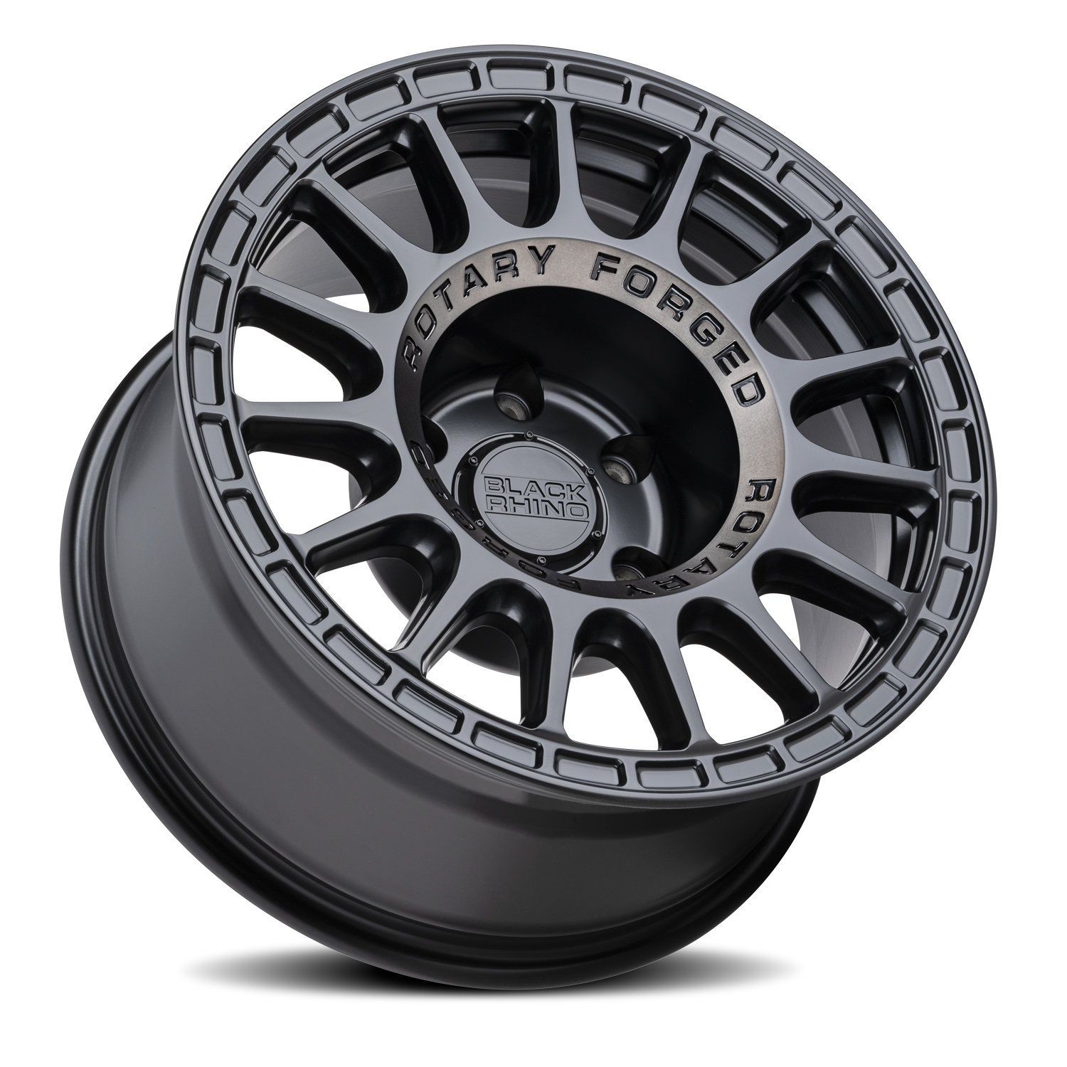 Black Rhino Sandstorm 17x8" 5x114.3mm 76.1mm CB +10mm Semi Gloss Black Machined Dark Tint Ring