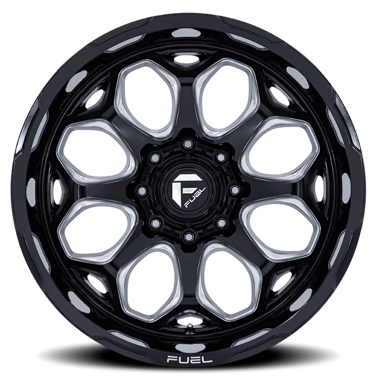 Fuel Scepter FC862 22x10 -18 6x135mm 87.1mm Gloss Black Milled