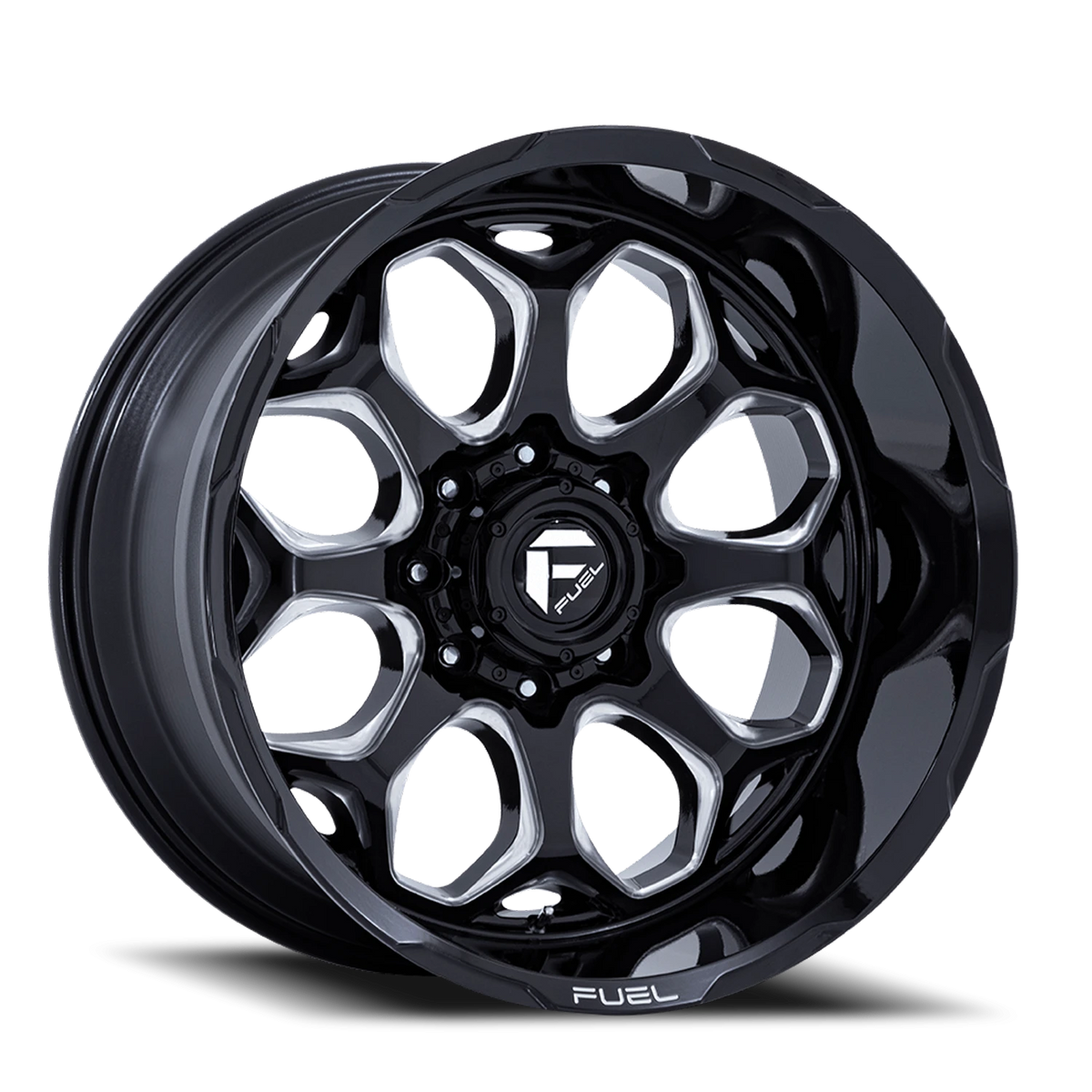 Fuel Scepter FC862 20x9 +1 8x180mm 124.2mm Gloss Black Milled
