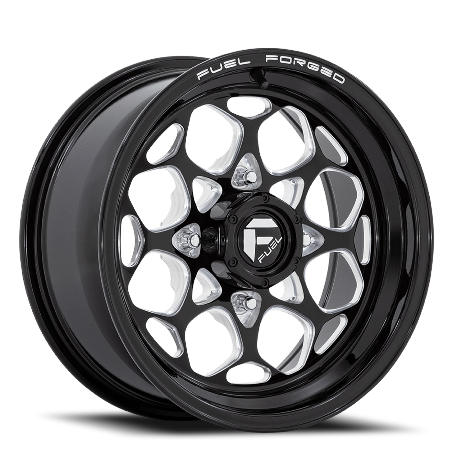Fuel Scepter UTV FV400 15x7" 4x156mm 115.1mm CB +10mm Gloss Black Milled