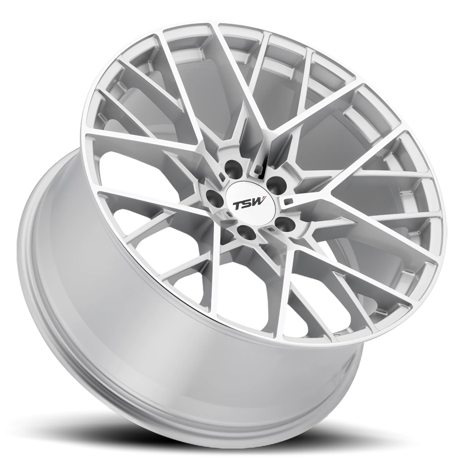 TSW Sebring 17x8" 5x112mm 72.1mm CB +42mm Silver Mirror Cut Face