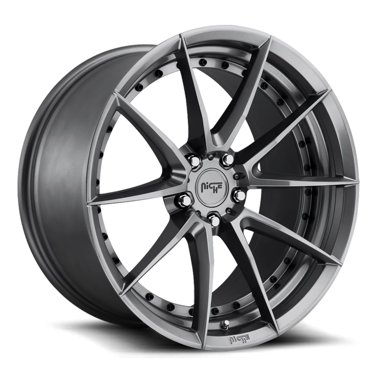Niche Sector 20x10.5" 5x114.3mm 72.6mm CB +40mm Gloss Anthracite