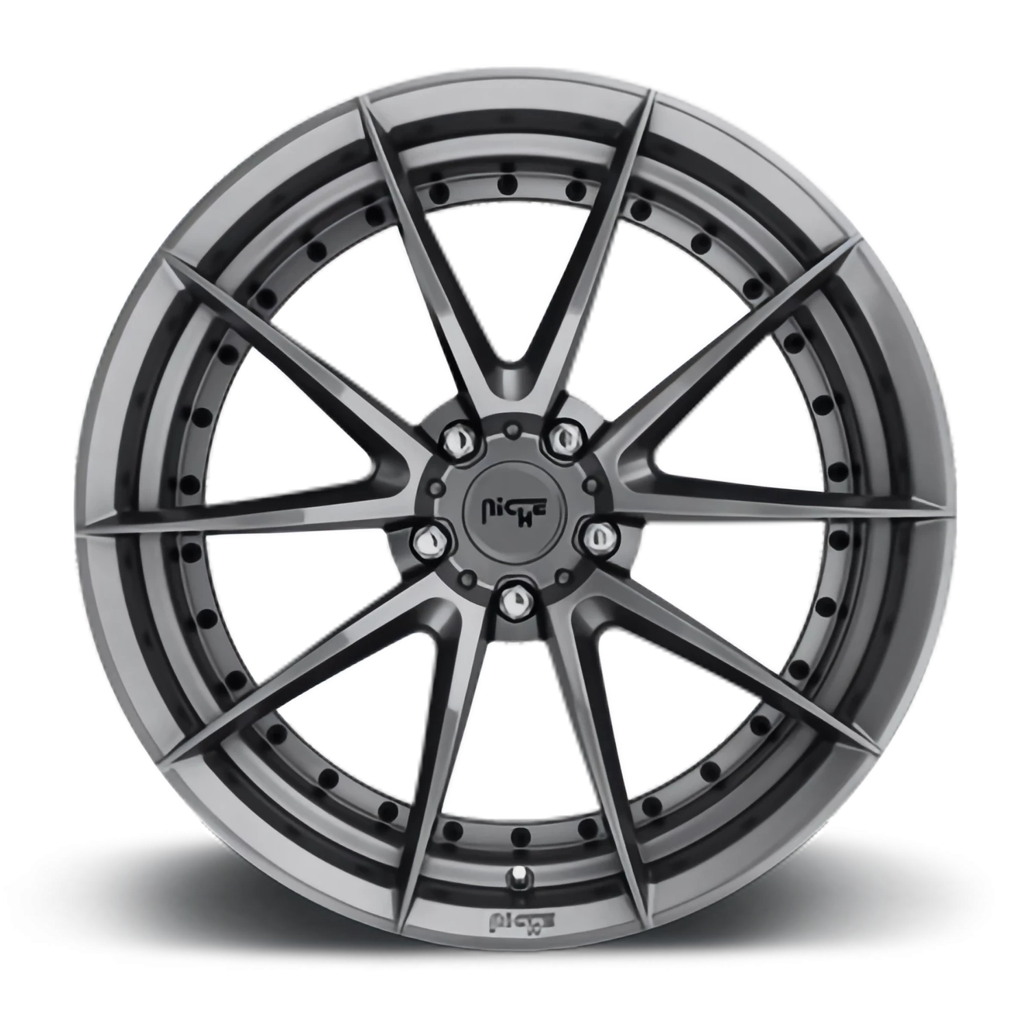 Niche Sector 20x10.5" 5x114.3mm 72.6mm CB +40mm Gloss Anthracite