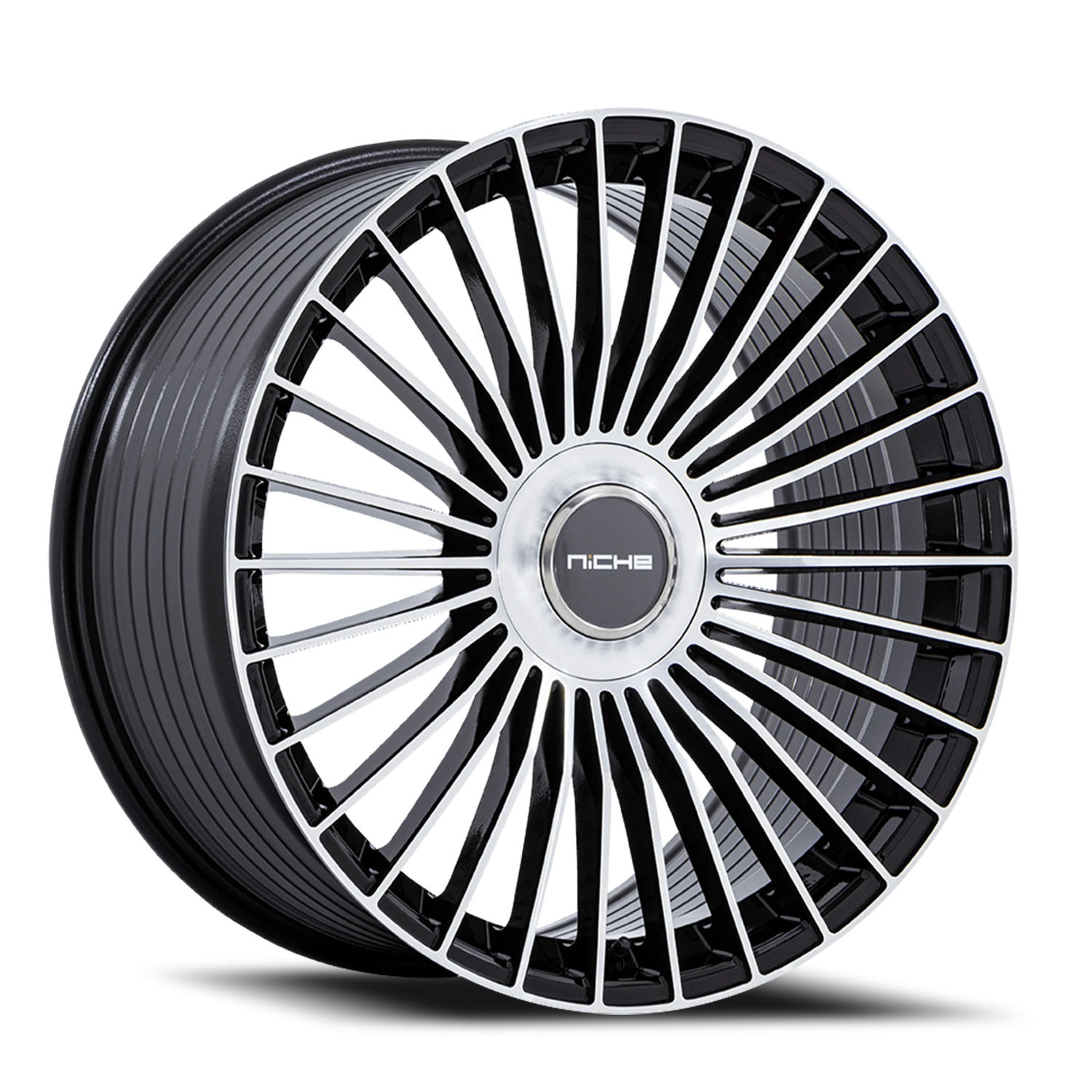 Niche Serene NC282 22x10" 5x112mm 74.1mm CB +35mm Gloss Black Machined Face