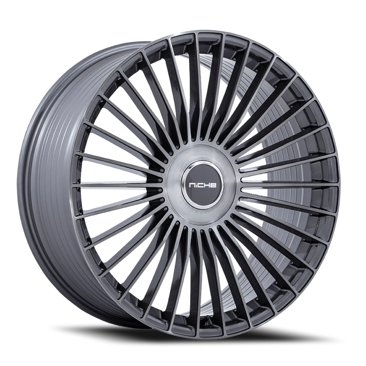 Niche Serene NC282 21x10.5" 5x112mm 72.56mm CB +38mm Gloss Titanium Brushed