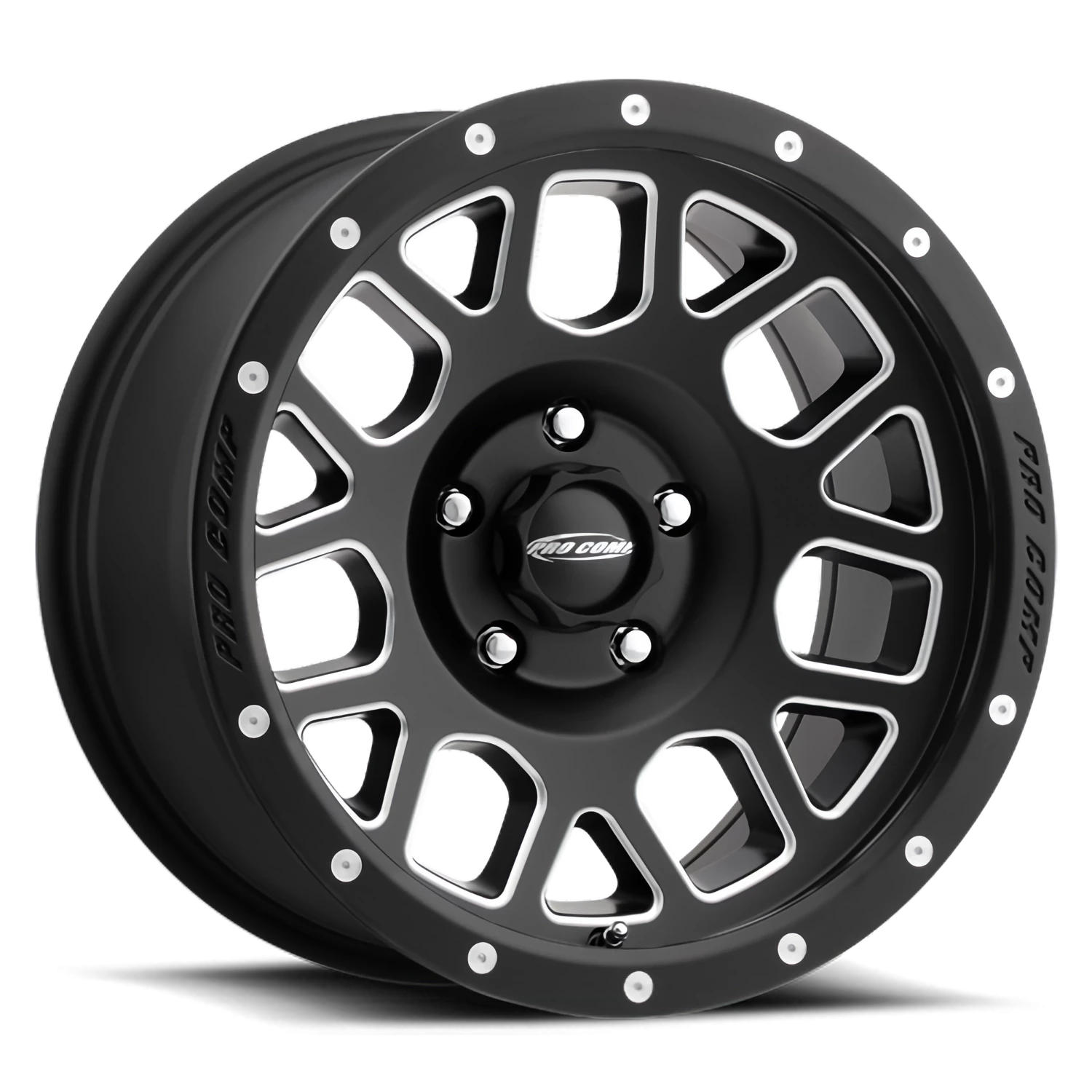 Pro Comp Series 40 Vertigo 20x9" 6x139.7mm 108mm CB -12mm Satin Black Milled