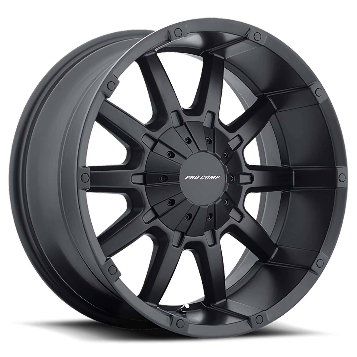 Pro Comp Series 50 10-Gauge 20x9" 6x135mm 108mm CB -12mm Satin Black
