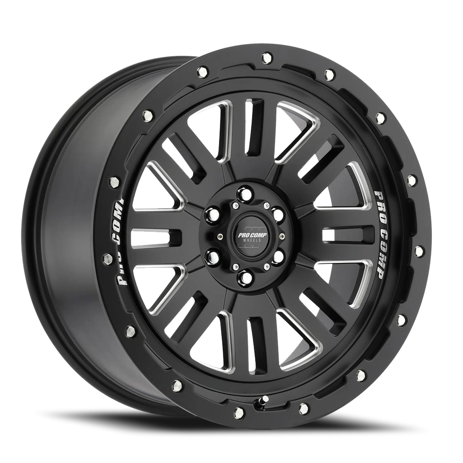 Pro Comp Series 61 Cognos 17x9" 6x139.7mm 108mm CB -6mm Satin Black Milled