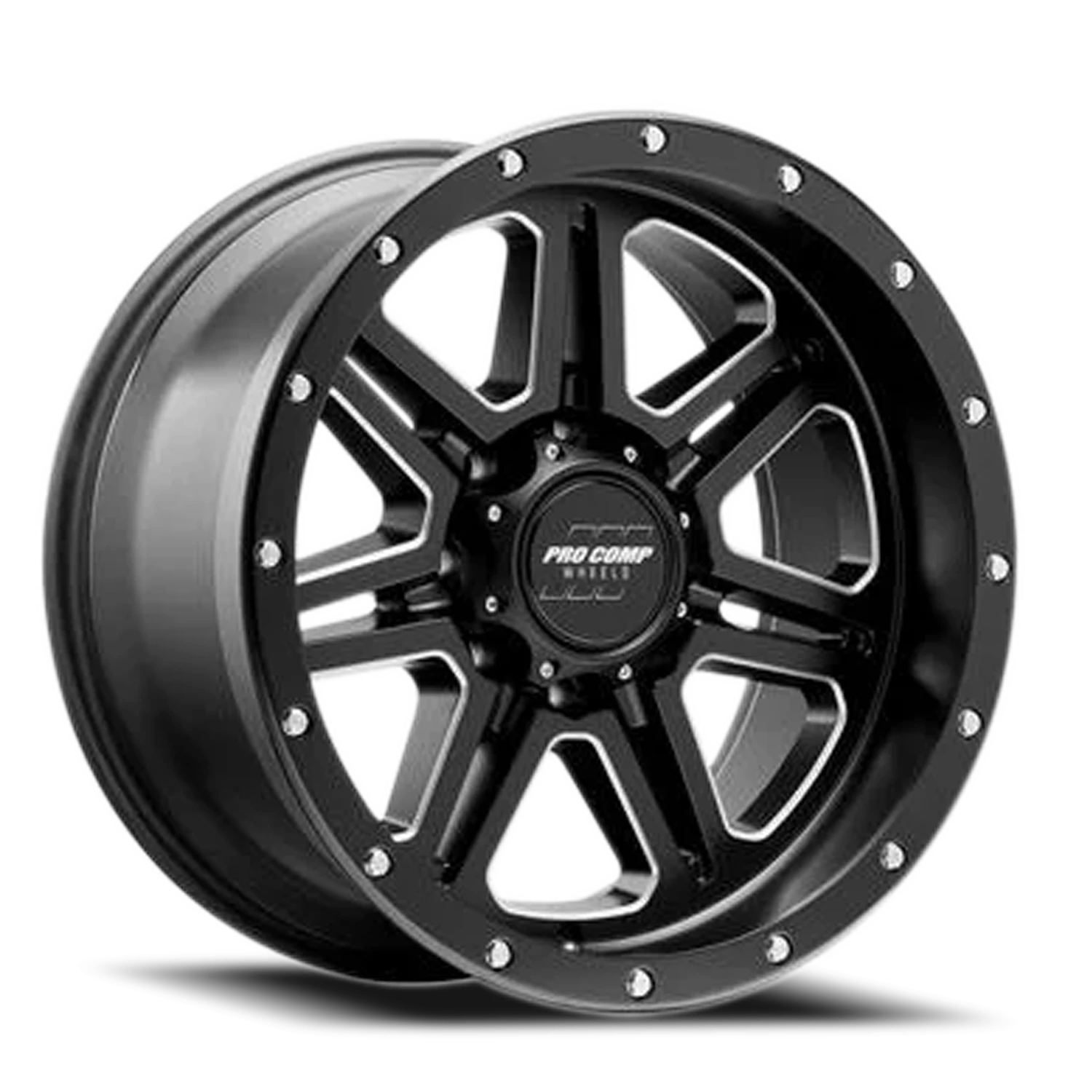 Pro Comp Series 62 Apex 17x9" 6x139.7mm 108mm CB -6mm Satin Black Milled