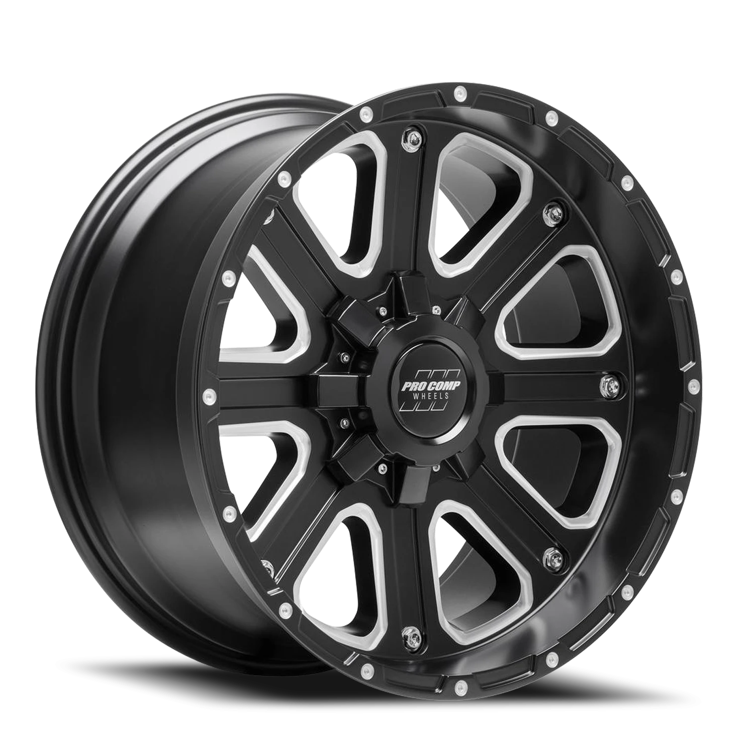 Pro Comp Series 72 Axis 17x9" 6x139.7mm 108mm CB -6mm Satin Black
