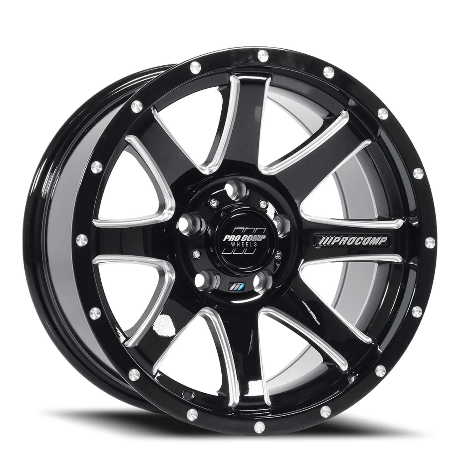 Pro Comp Series 76 Patriot 20x9" 6x139.7mm 0mm Gloss Black Milled