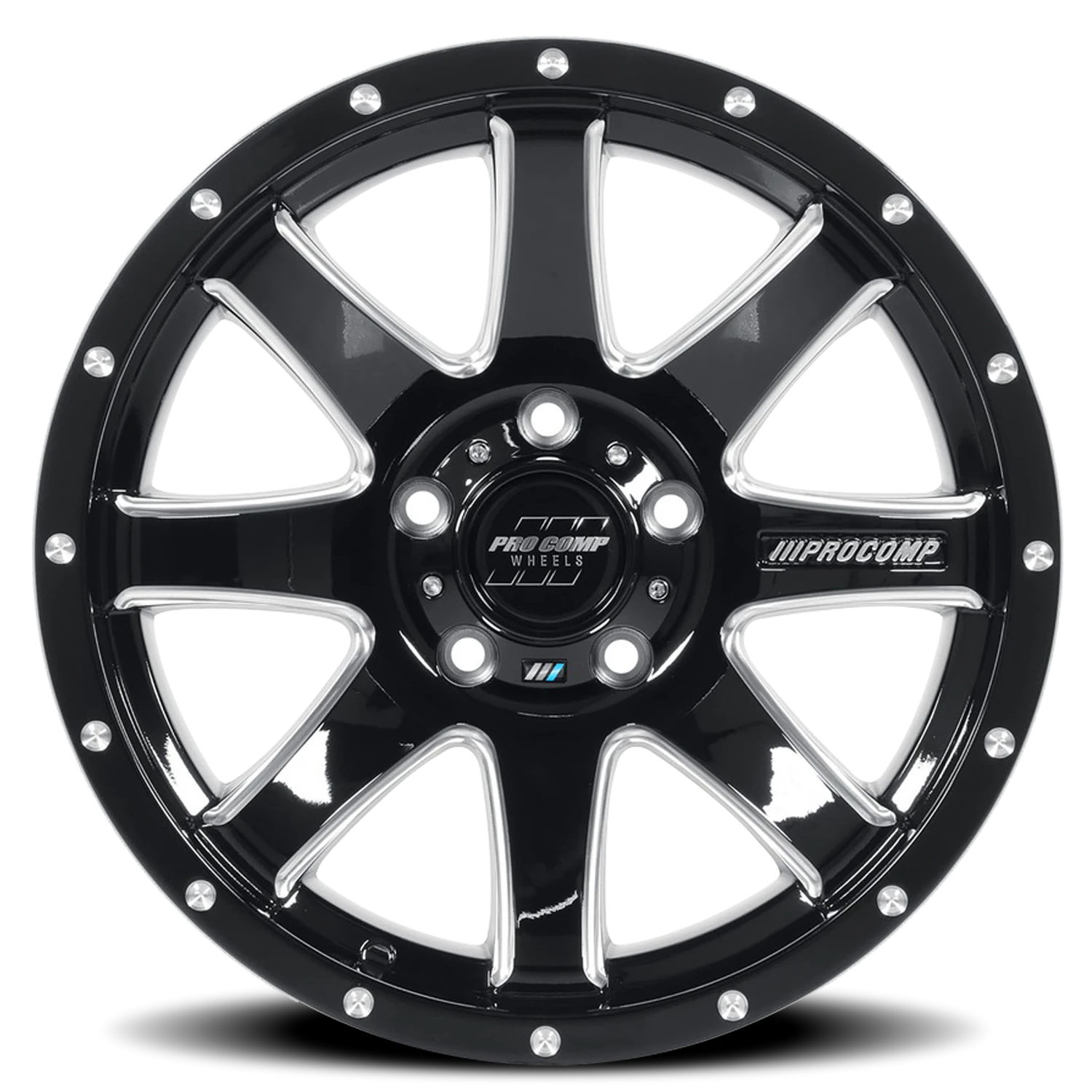 Pro Comp Series 76 Patriot 20x9" 6x139.7mm 0mm Gloss Black Milled