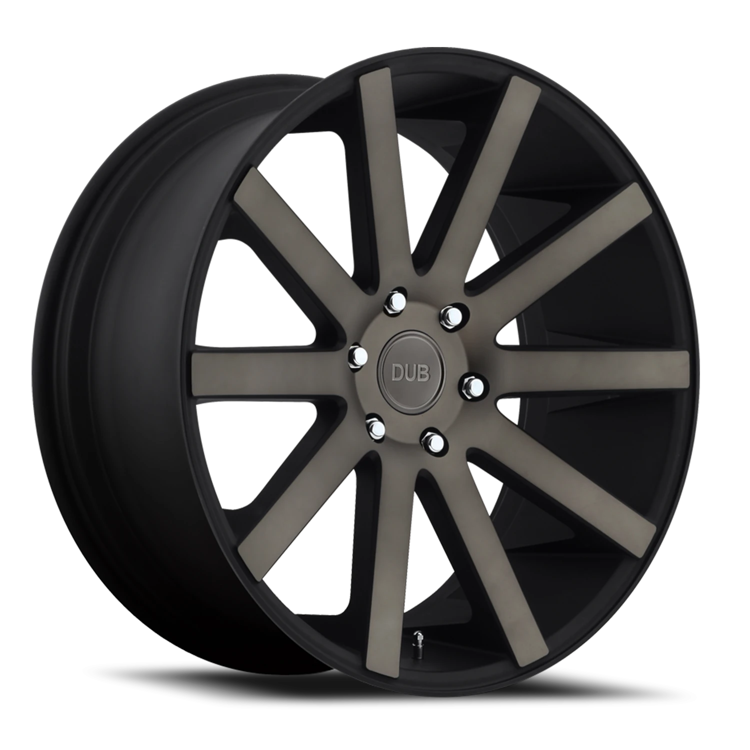 DUB Shot Calla 22x9.5" 5x139.7mm 78.1mm CB +25mm Matte Black Double Dark Tint