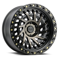 Black Rhino Shredder 17x9" 5x127mm 71.6mm CB 0mm Matte Black Machined Dark Tint