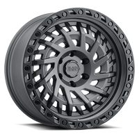 Black Rhino Shredder 17x9" 5x127mm 71.6mm CB 0mm Matte Gunmetal Black Lip Edge