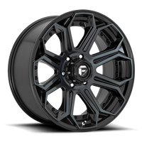 Fuel Siege 18x9 +1 5x127mm 71.5mm Gloss Black Machined-Double Dark Tint