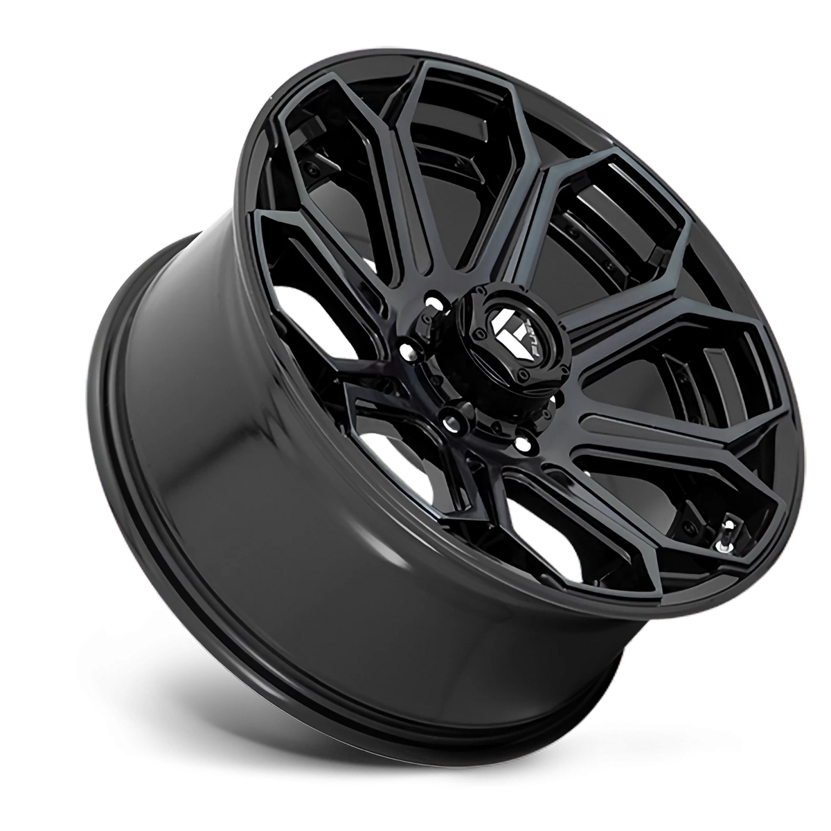 Fuel Siege 18x9 +1 5x127mm 71.5mm Gloss Black Machined-Double Dark Tint