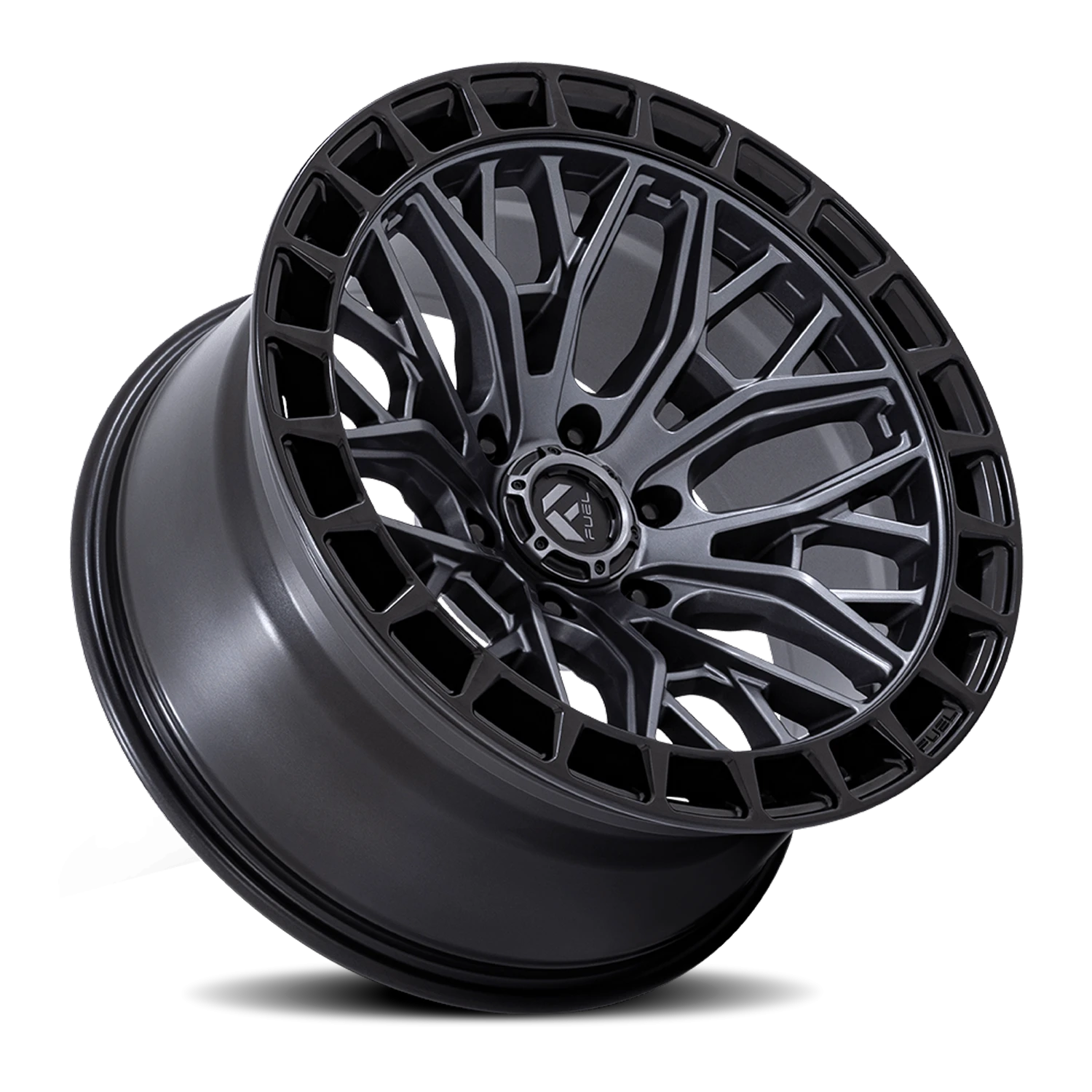 Fuel Sigma FC869 20x9" 6x135mm 87.1mm CB +1mm Matte Gunmetal Matte Black Lip