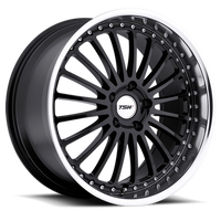 TSW Silverstone 19x8" 5x114.3mm 76.1mm CB +20mm Gloss Black Mirror Cut Lip