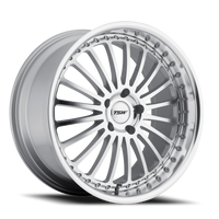 TSW Silverstone 20x8.5" 5x108mm 72.1mm CB +40mm Silver Mirror Cut Face-Mirror Cut Lip
