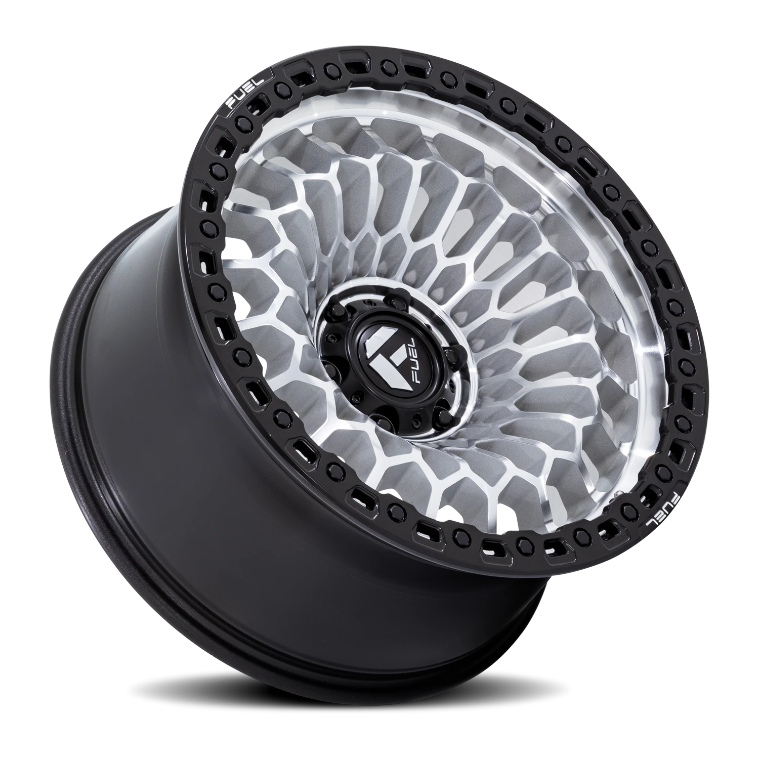 Fuel Sinister 20x9" 5x127mm 78.1mm CB +1mm Machined Silver Matte Black Lip