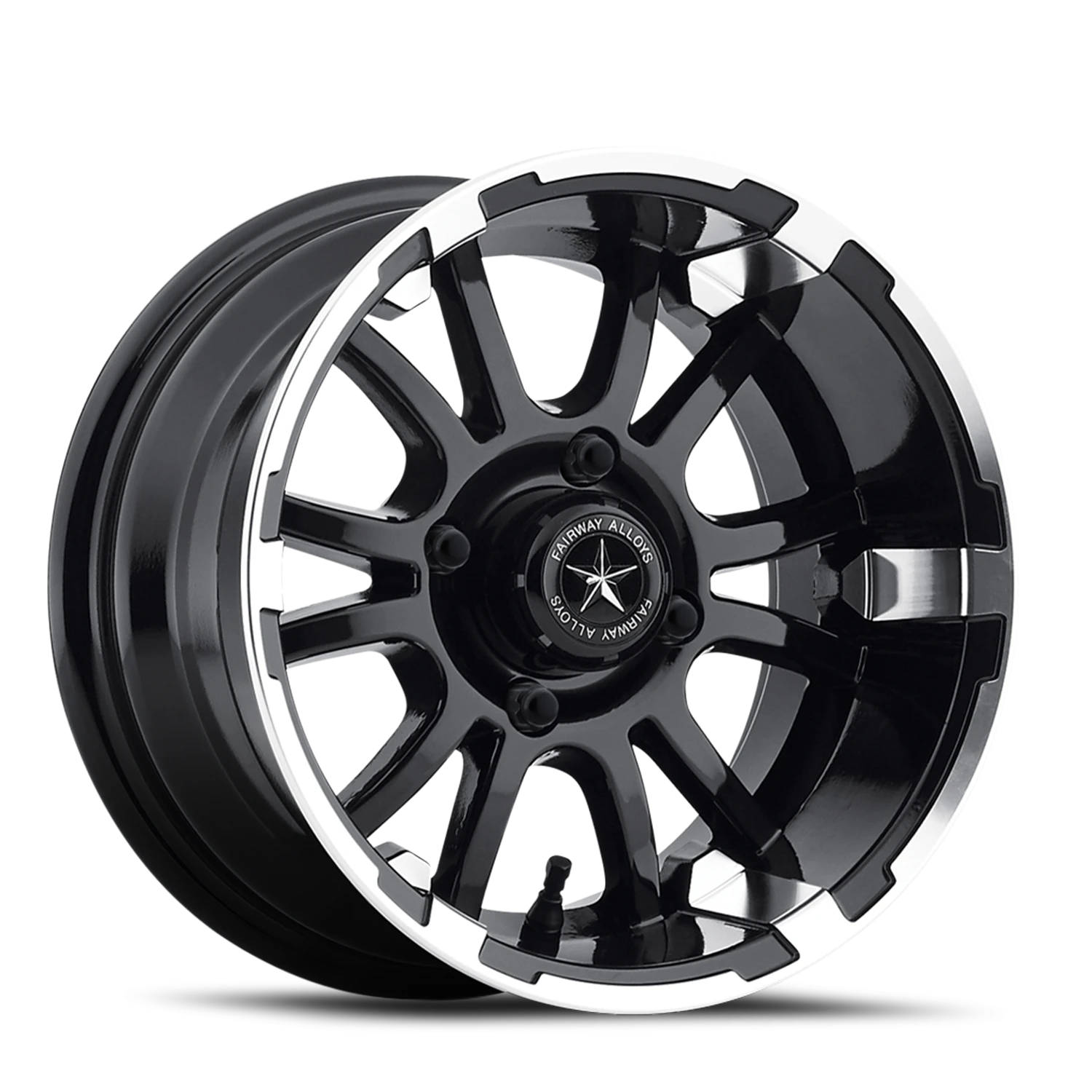 Fairway Alloys Sixer 14x6.5" 4x101.6mm 70.7mm CB -20mm Matte Black Machined