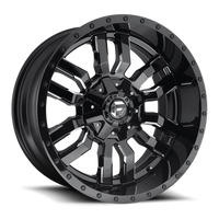 Fuel Sledge 20x9" 8x165.1mm 125.1mm CB +1mm Gloss Black Milled