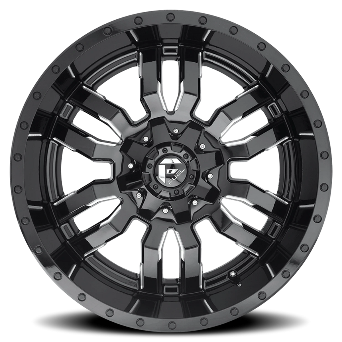 Fuel Sledge 22x9.5 +20 8x180mm 124.2mm Gloss Black Milled